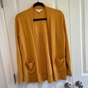 Time & Tru Mustard Cardigan